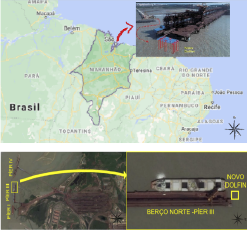 Imagem detalhada do local onde foi construído o dolfim.